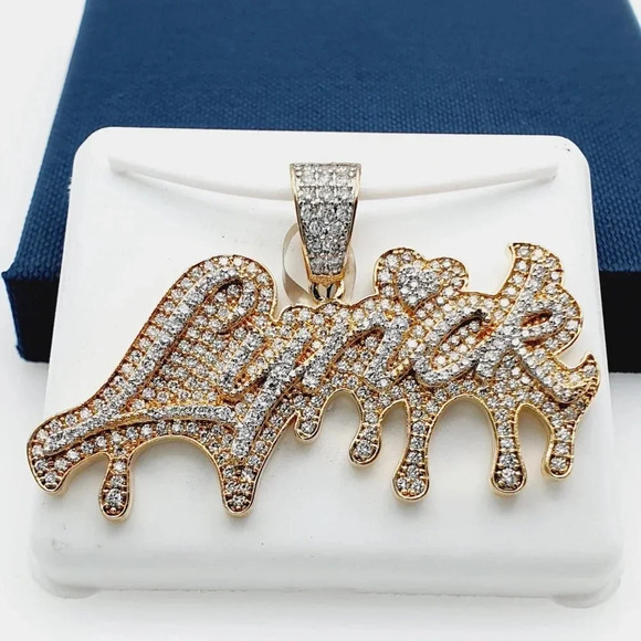 "14K Gold Plated Cubic Zircon Pendant, INUS1BR221 - Picture 1 of 9